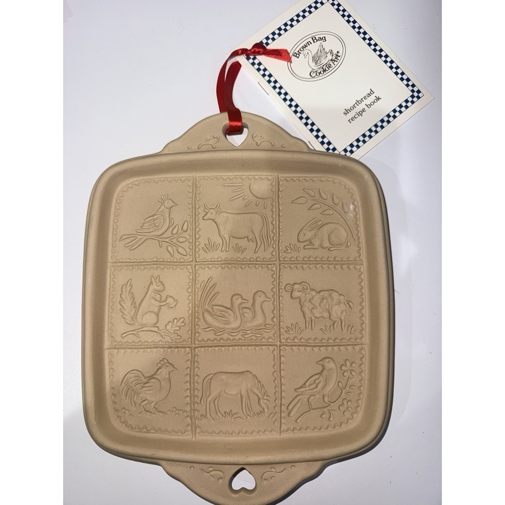 Brown Bag Cookie Art‎ Mold Shortbread Pan 1990  Hill Design Spring Flowers NEW